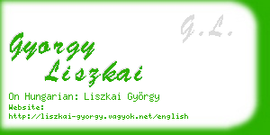 gyorgy liszkai business card