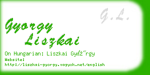 gyorgy liszkai business card